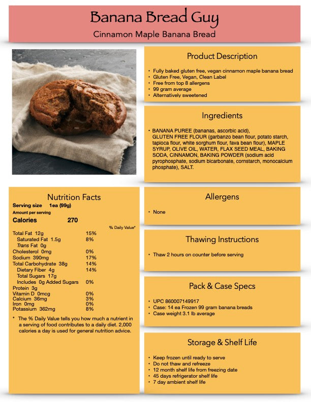 Banana Bread- Cinnamon Maple